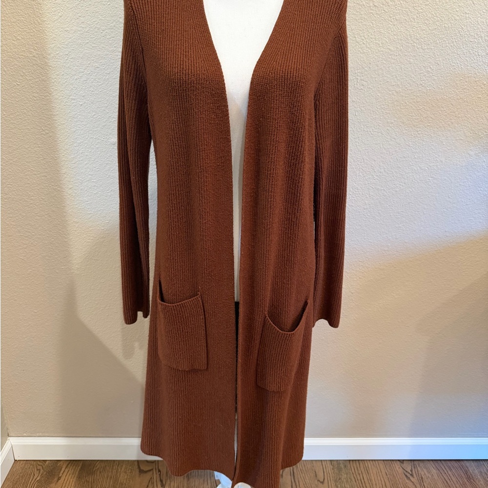 Cyrus Brown Open Front Cardigan Sweater Size L